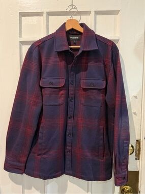 Bonobos Navy & Red Plaid Shirt Jacket